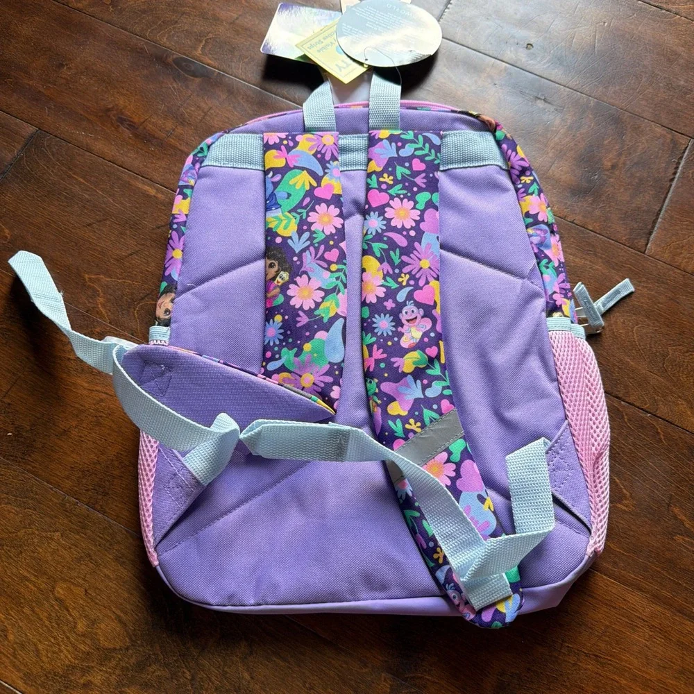 Nickelodeon Dora the Explorer Full Size School Backpack Purple Pink Pom Poms